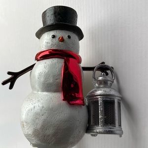 Bath and Body Works Wallflowers Wooden Snowman and Lantern